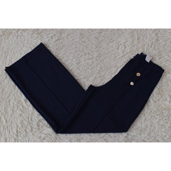 Love Nation Navy High Rise Straight‎ Leg Pants Size Large - Picture 6 of 9